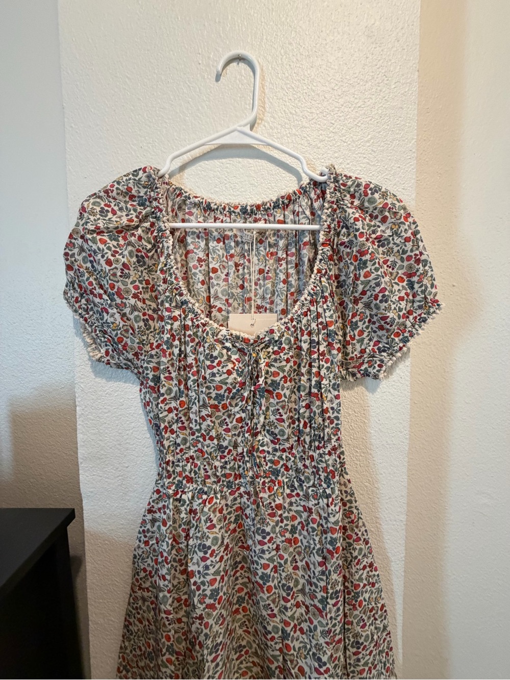 Christy Dawn Cream Maxi Dress with Red Floral Print - Picture 6 of 8